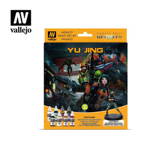 Vallejo Paint Set Yu Jing Infinity Paint Set 8 Paints + Miniature VAL70235 - Hobby Heaven