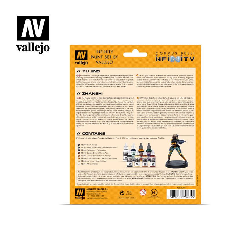 Vallejo Paint Set Yu Jing Infinity Paint Set 8 Paints + Miniature VAL70235 - Hobby Heaven