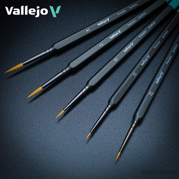 Vallejo Precision Round Brush Series Singles Full Range - Hobby Heaven