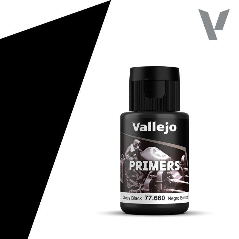 Vallejo Gloss Black Primer 60ml Metal Color Paint VAL73660