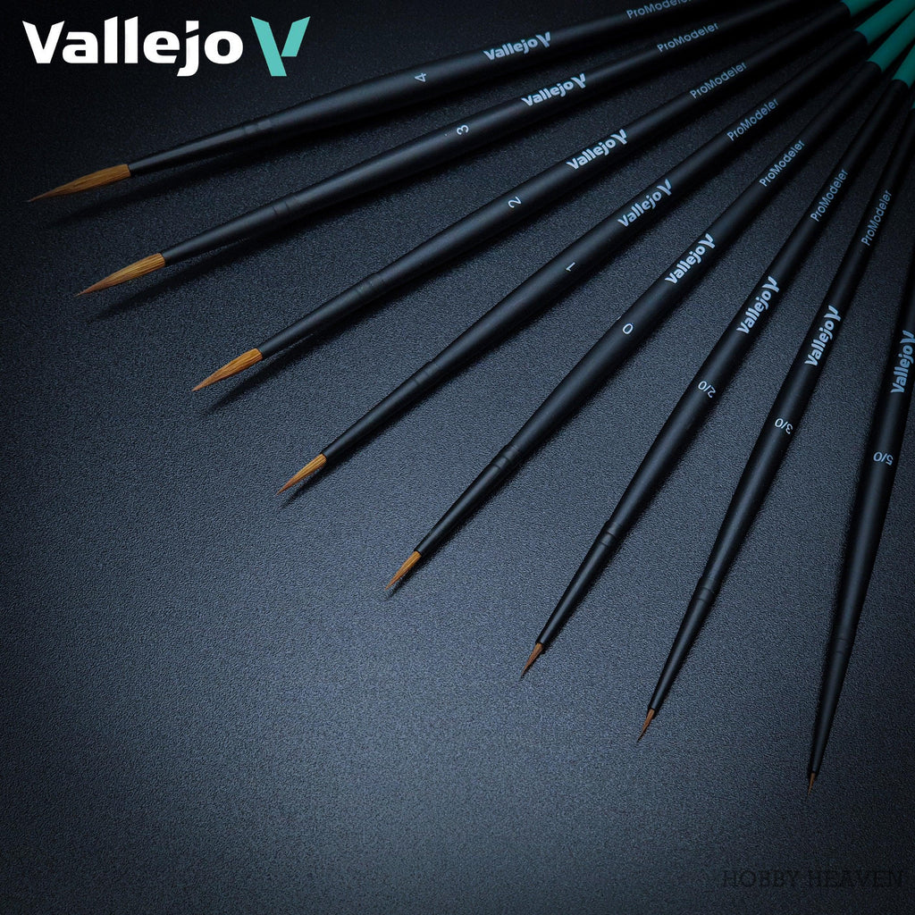 Vallejo ProModeler Round Brush Series Singles Full Range - Hobby Heaven