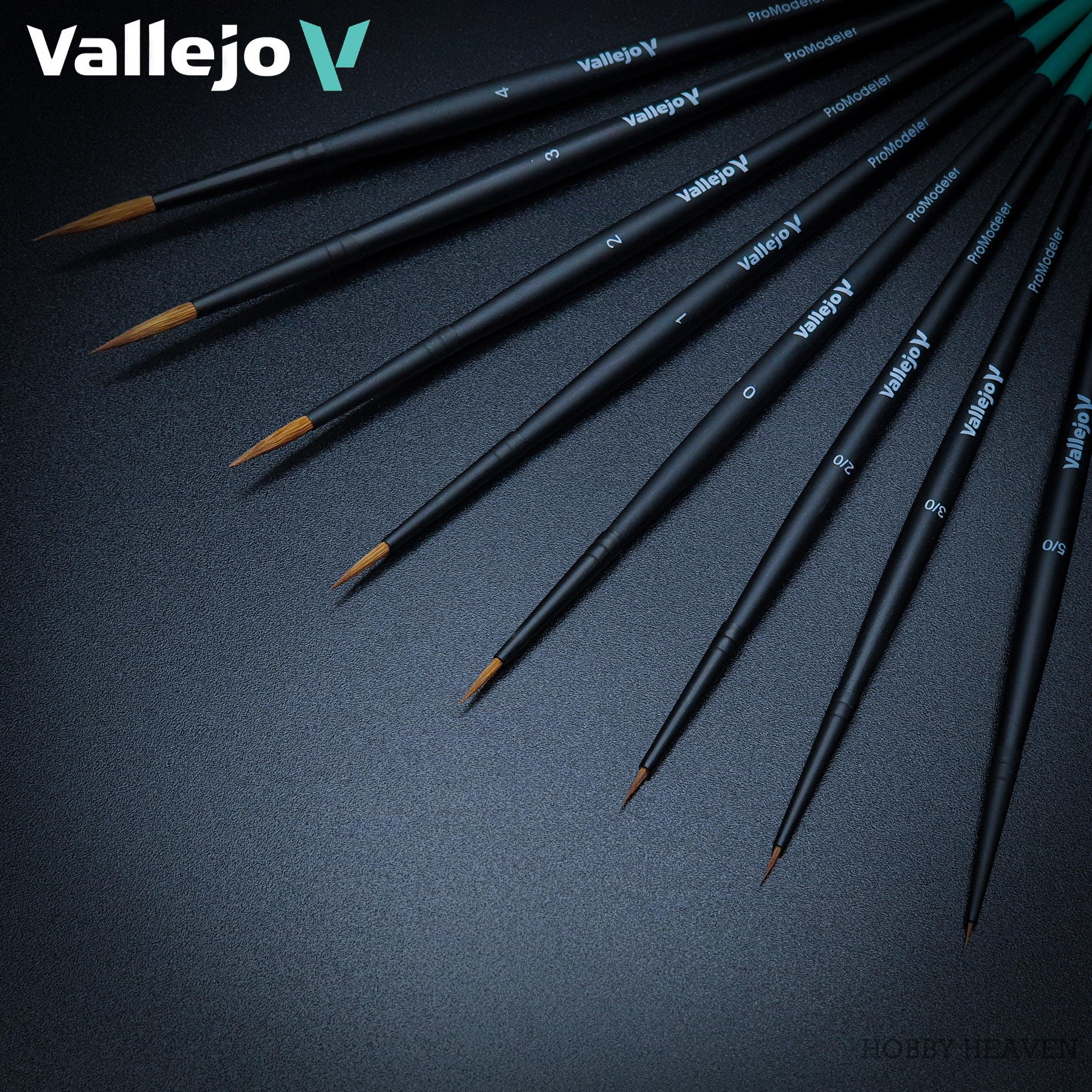 Vallejo ProModeler Round Brush Series Singles Full Range - Hobby Heaven