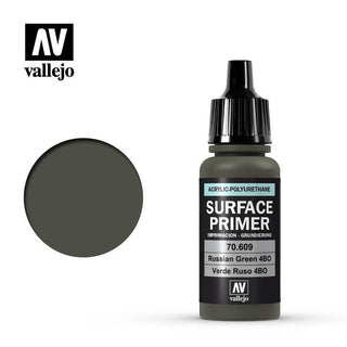 Vallejo Russian Green Surface Primer 17ml Polyurethane VAL70609 - Hobby Heaven