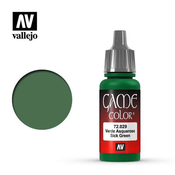 Vallejo Sick Green Game Color 17ml 72.029 - Hobby Heaven