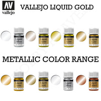 Vallejo Silver Liquid Gold Paints 35ml 70.790 - Hobby Heaven
