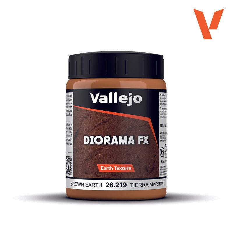 Vallejo Stone Textures -Brown Earth 200ml VAL26219 - Hobby Heaven