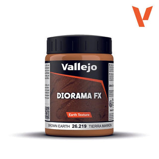 Vallejo Stone Textures -Brown Earth 200ml VAL26219 - Hobby Heaven