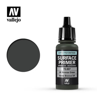 Vallejo UK Bronze Green Surface Primer 17ml Polyurethane VAL70607 - Hobby Heaven
