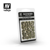 Vallejo Diorama Scenery Wild Tuft Burned Large 6mm SC414 pack, showcasing realistic burned miniature grass tufts
