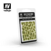 Vallejo Diorama Scenery Wild Tuft Light Green 6mm SC417 pack, showcasing vibrant miniature spring grass tufts