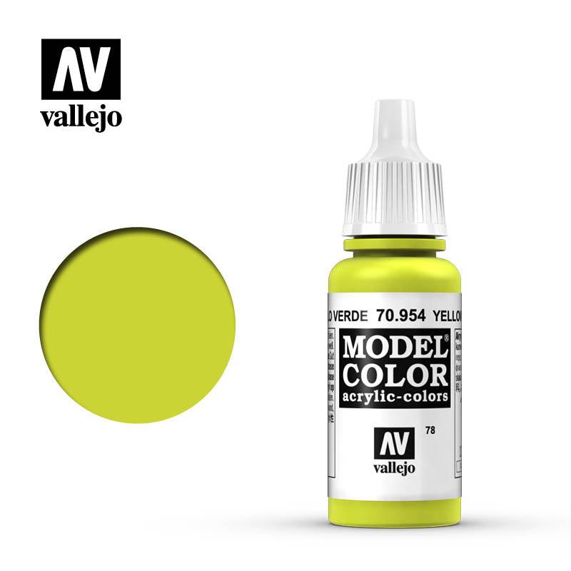 Vallejo Yellow Green Model Color 70.954 - Hobby Heaven