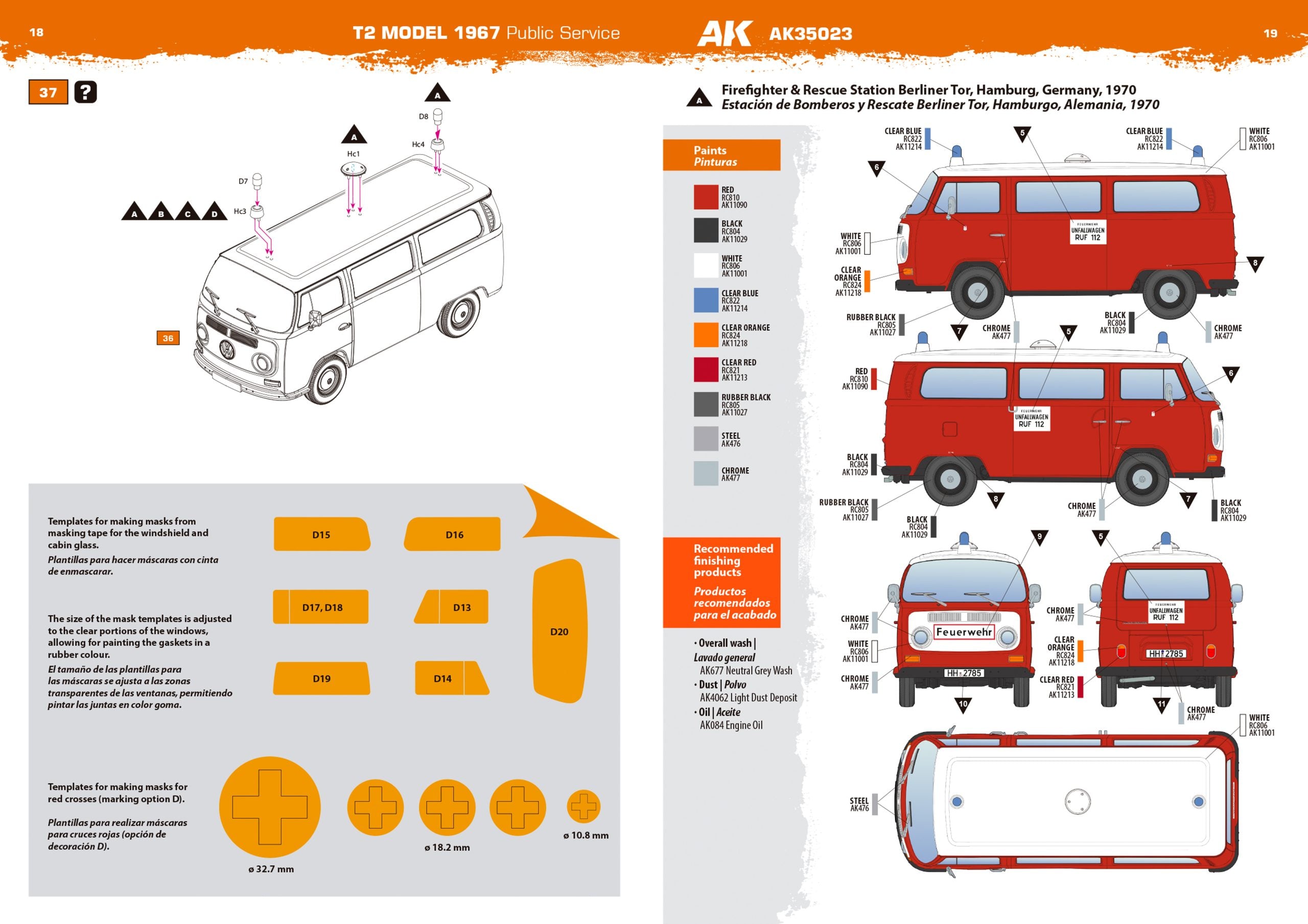 Cartograf decals for VW T2 Public Service 1/35 scale model