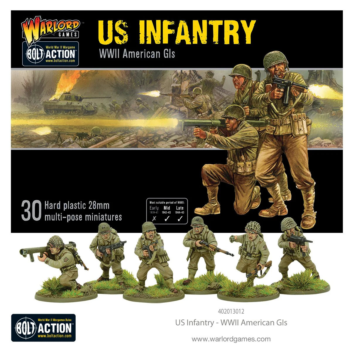 Warlord Games Bolt Action US Infantry WWII American GIs Model Kit ...