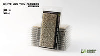 Gamers Grass White Lily Tiny Flowers blister pack with 370 tufts for miniature basing
