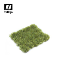 Close-up of Vallejo SC428 Wild Tuft Jungle 12mm, displaying detailed texture and rich colors of miniature jungle grass
