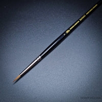 Winsor & Newton Series 7 Kolinsky Sable Brush size 1 on black background
