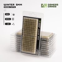 Gamers Grass Winter 5mm - Small Tufts packaging, featuring snowy landscape and frozen tundra imagery
