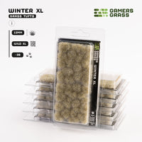 Gamers Grass Winter XL 12mm - Wild XL Tufts packaging, featuring snowy landscape and tall frozen grass imagery
