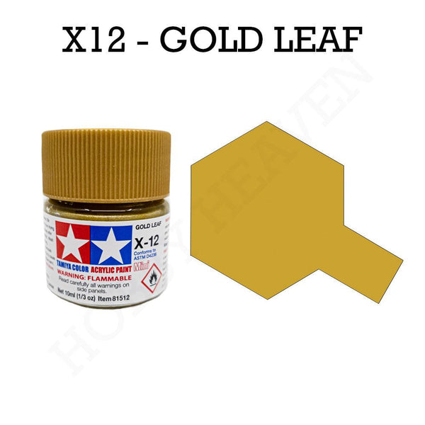 Tamiya Acrylic Mini X-12 Gold Leaf Paint 10ml - Hobby Heaven