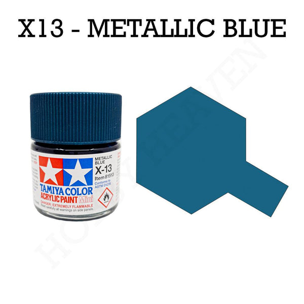 Tamiya Acrylic Mini X-13 Metallic Blue Paint 10ml - Hobby Heaven