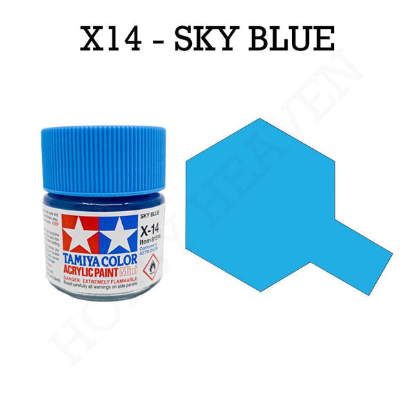 Tamiya Acrylic Mini X-14 Sky Blue Paint 10ml - Hobby Heaven