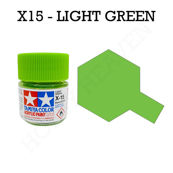 Tamiya Acrylic Mini X-15 Light Green Paint 10ml - Hobby Heaven