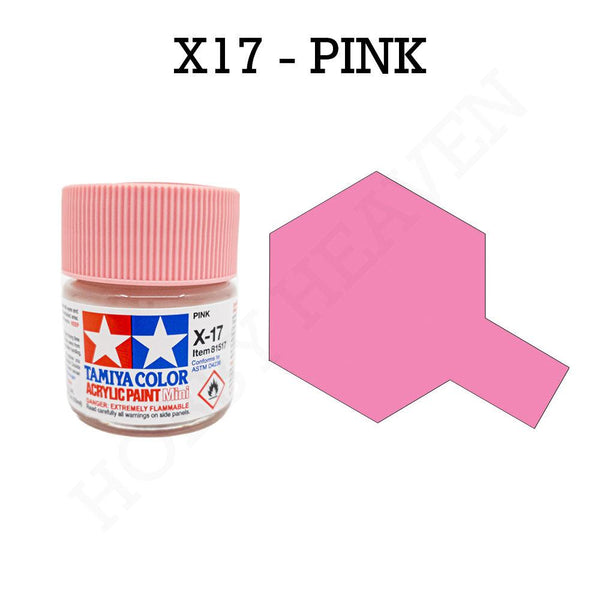 Tamiya Acrylic Mini X-17 Pink Paint 10ml - Hobby Heaven