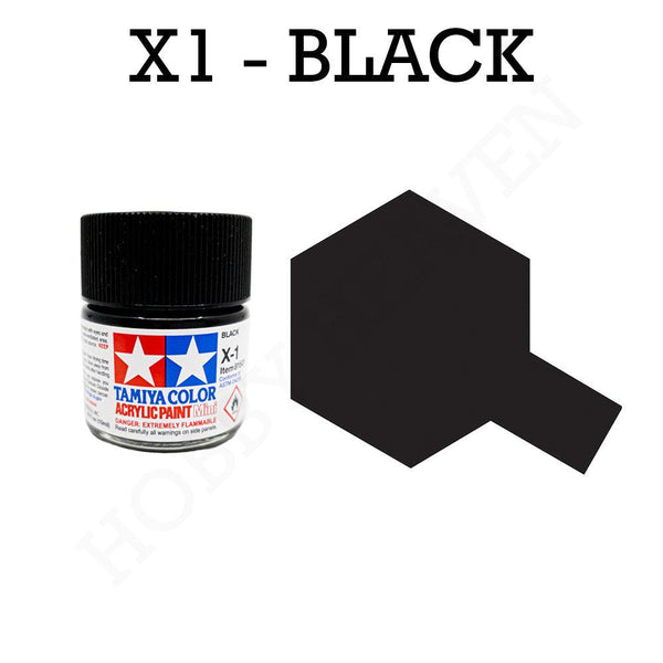 Tamiya Acrylic X-1 Black Paint - Hobby Heaven