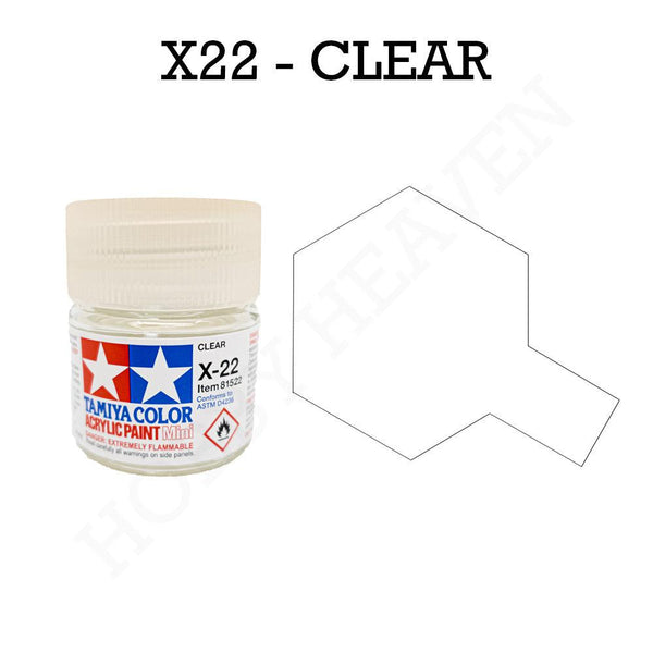 Tamiya Acrylic Mini X-22 Clear Paint 10ml - Hobby Heaven