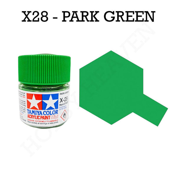 Tamiya Acrylic Mini X-28 Park Green Paint 10ml - Hobby Heaven