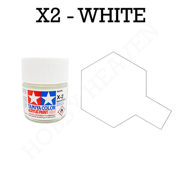 Tamiya Acrylic Mini X-2 White Paint 10ml - Hobby Heaven