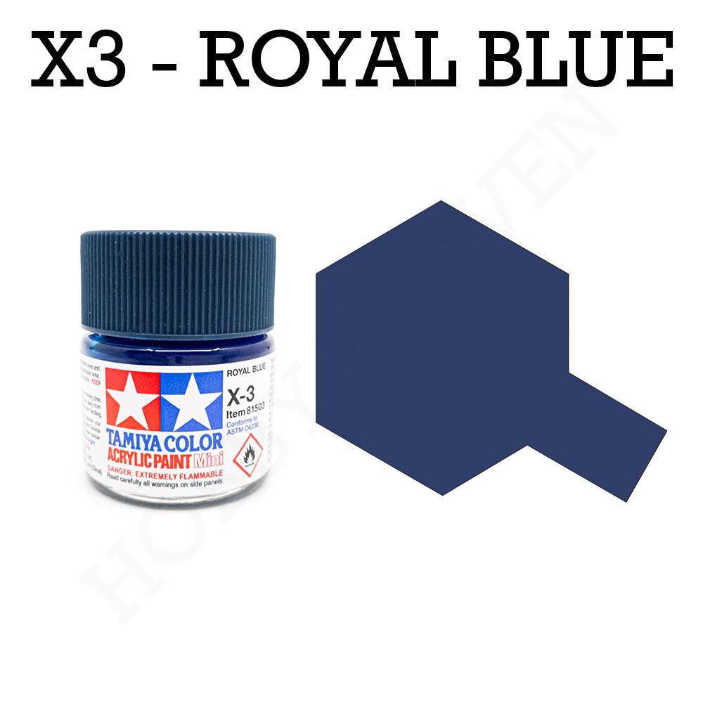 Tamiya Mini Acrylic model paint - X-3 81503 Royal Blue (gloss