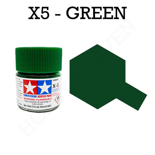Tamiya Acrylic Mini X-5 Green Paint 10ml - Hobby Heaven