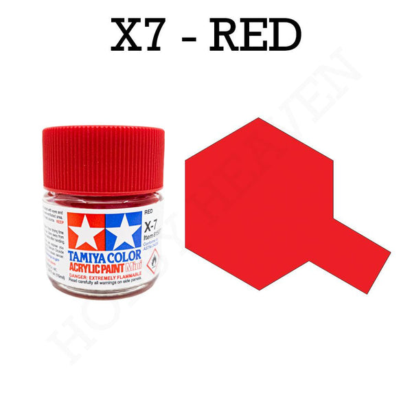 Tamiya Acrylic Mini X-7 Red Paint 10ml - Hobby Heaven