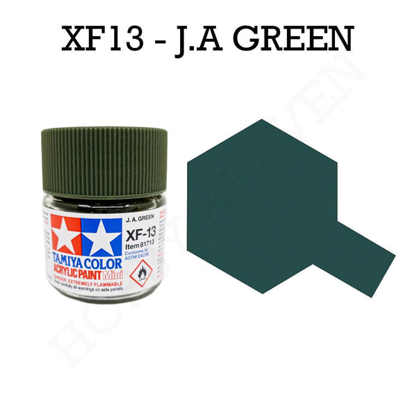 Tamiya Acrylic Mini Xf-13 J.A. Green Paint 10ml - Hobby Heaven