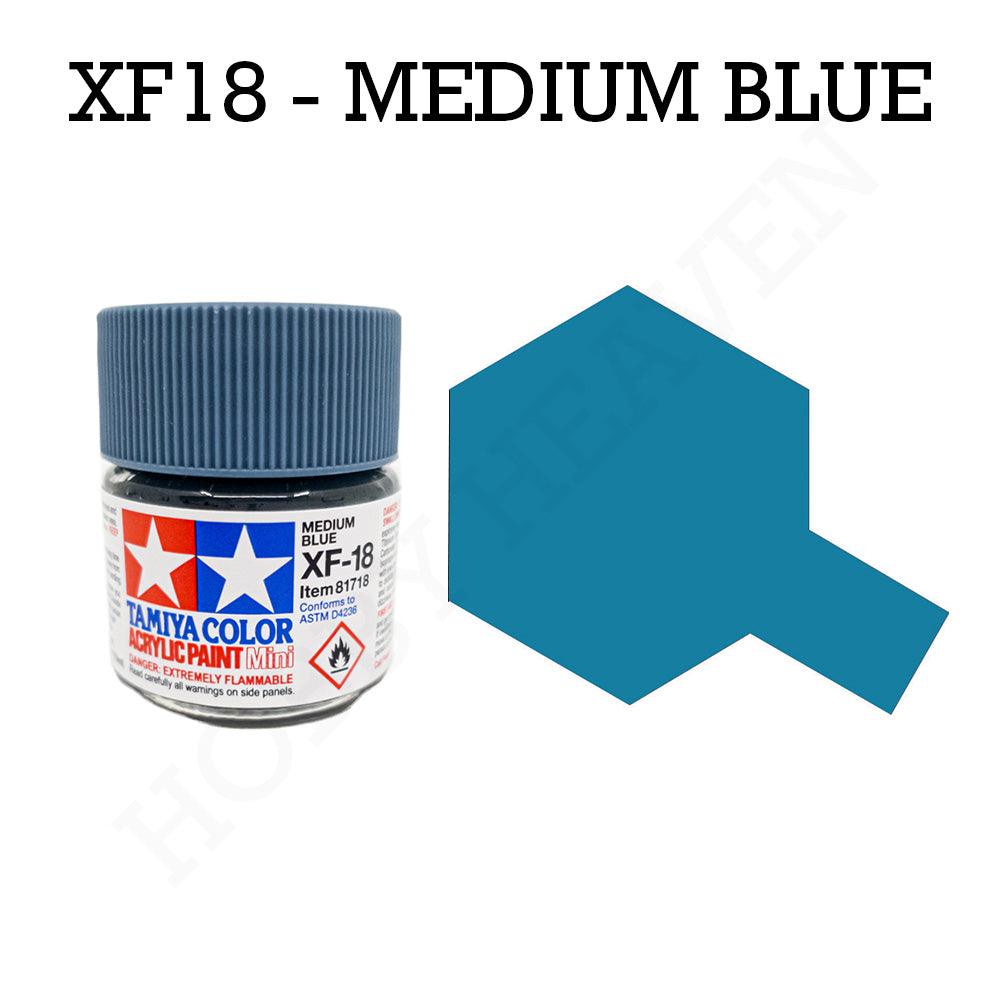 Tamiya Acrylic Mini Xf 18 Medium Blue Paint 10ml Hobby Heaven