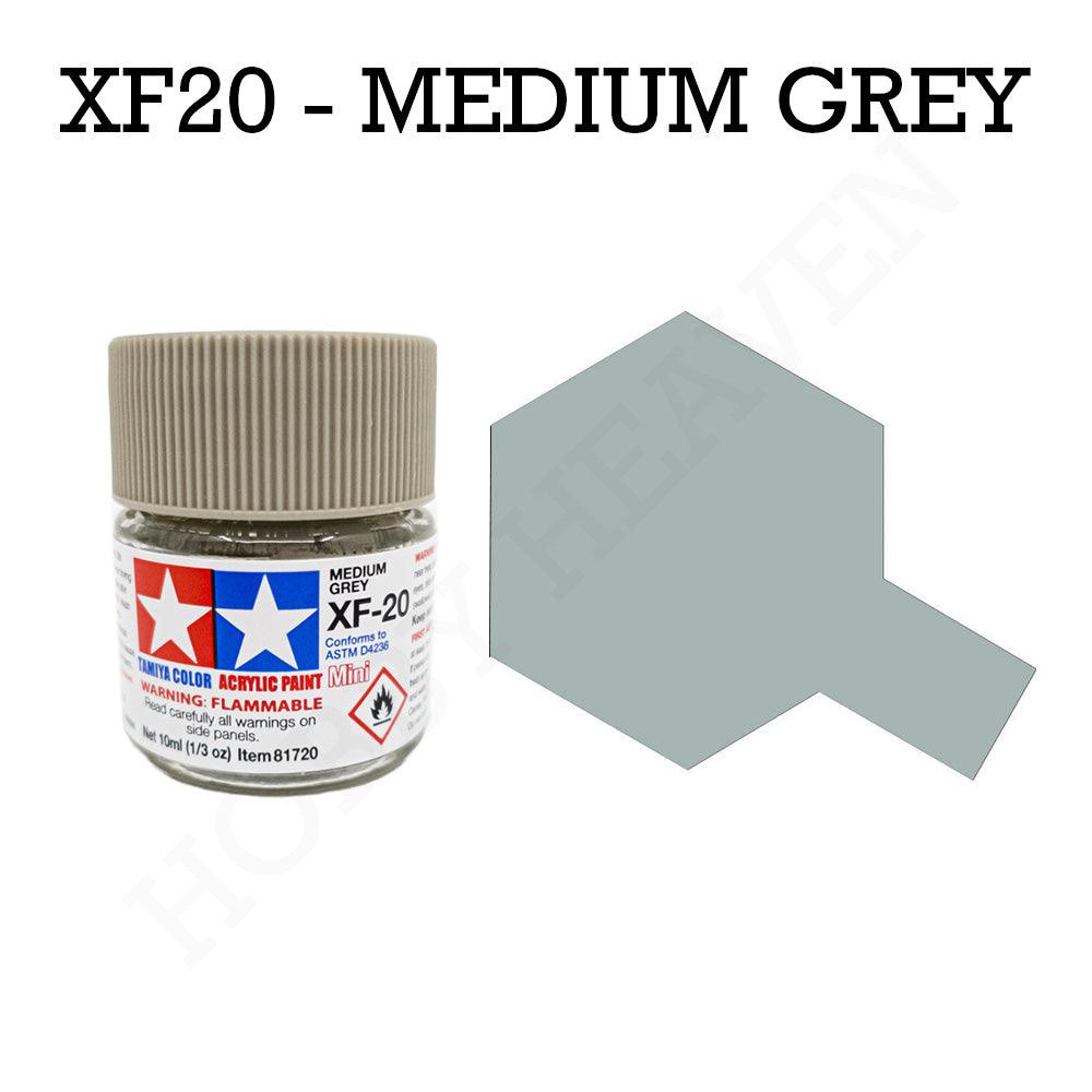 Tamiya Acrylic Mini Xf-20 Medium Grey Paint 10ml - Hobby Heaven
