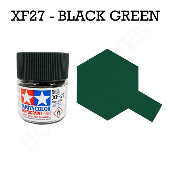 Tamiya Acrylic Mini Xf-27 Black Green Paint 10ml - Hobby Heaven