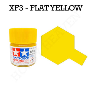 Tamiya Acrylic Mini Xf-3 Flat Yellow Paint 10ml - Hobby Heaven