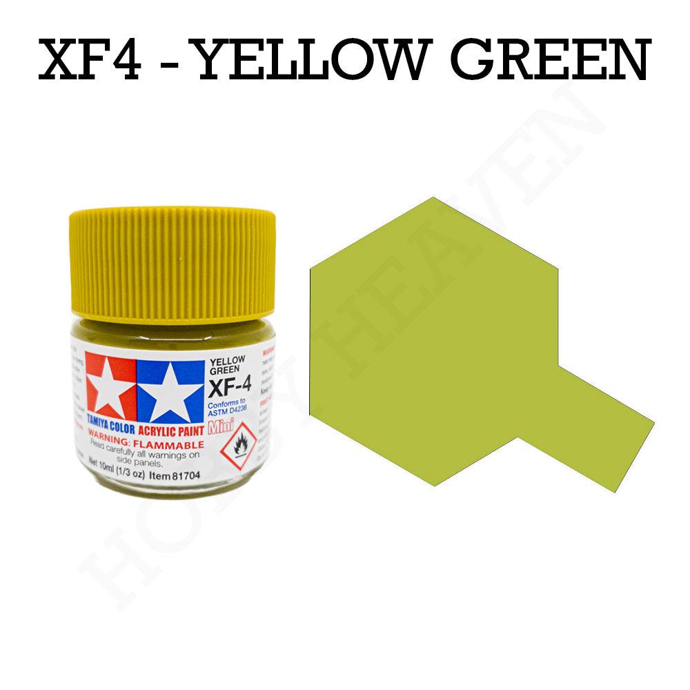 Tamiya Acrylic Mini Xf-4 Yellow Green Paint 10ml - Hobby Heaven