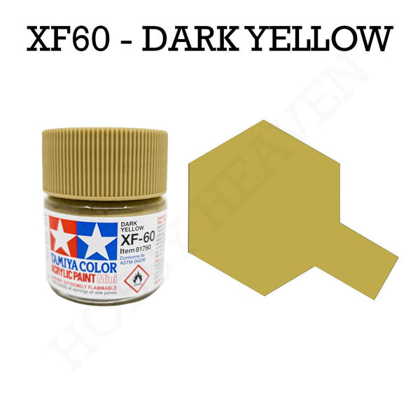 Tamiya Acrylic Mini Xf-60 Dark Yellow Paint 10ml - Hobby Heaven
