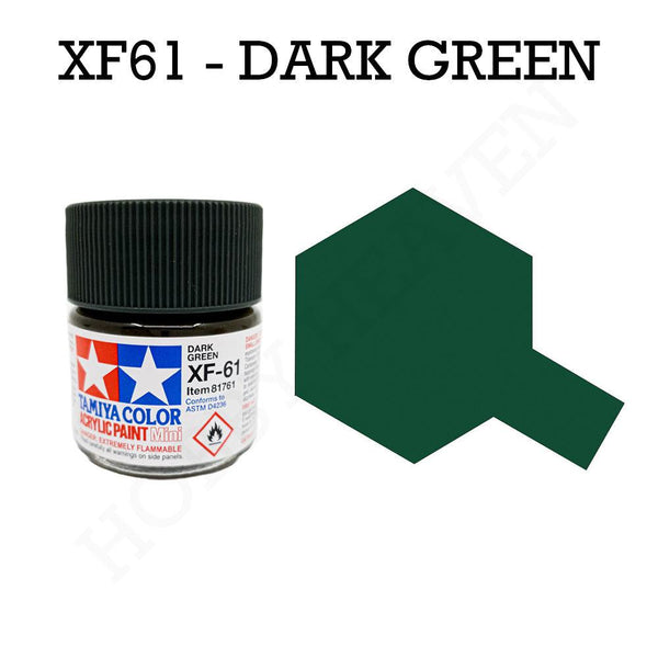 Tamiya Acrylic Mini Xf-61 Dark Green Paint 10ml - Hobby Heaven