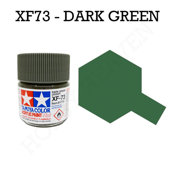 Tamiya Acrylic Mini Xf-73 Dark Green Paint 10ml - Hobby Heaven