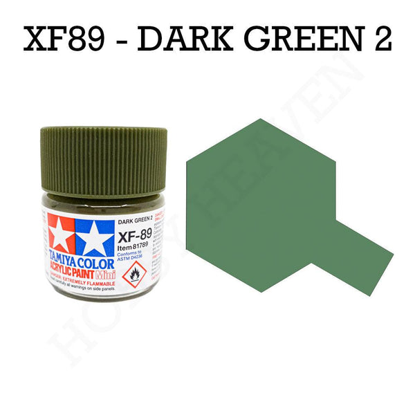 Tamiya Acrylic Mini Xf-89 Dark Green 2 Paint 10ml - Hobby Heaven