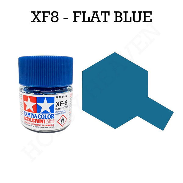 Tamiya Acrylic Mini Xf-8 Flat Blue Paint 10ml - Hobby Heaven