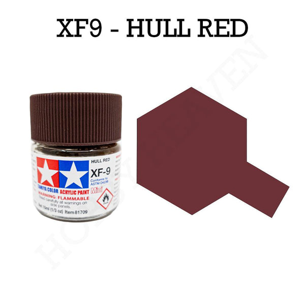 Tamiya Acrylic Mini Xf-9 Hull Red Paint 10ml - Hobby Heaven