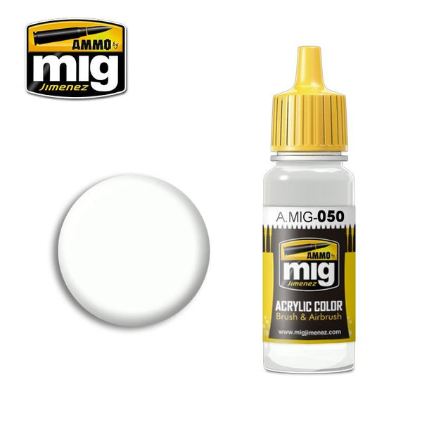 A.MIG-0050 MATT WHITE AMMO By MIG - Hobby Heaven
