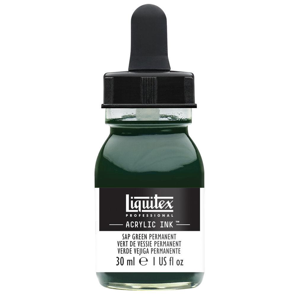 Liquitex Sap Green Permament Acrylic Ink 30ml - Hobby Heaven