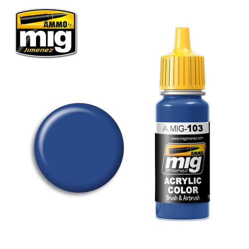 A.MIG-0103 MEDIUM BLUE AMMO By MIG - Hobby Heaven