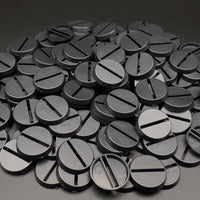 25mm Round Slotted Plastic Bases - Hobby Heaven